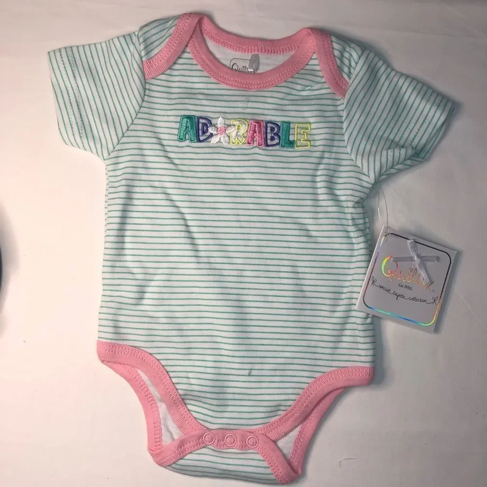 Quiltex Knit 5 Layette‎ Piece Set  Girl